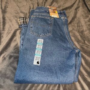 Carhartt flannel lined jeans